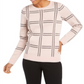 Charter Club Women's Printed Crewneck Sweater Gift Pink Size Medium