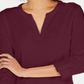 Charter Club Women's Supima Cotton Split Neck Top Red Size Medium