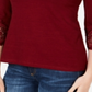 Charter Club Women's Cotton Lace Trim Top Red Size Petite L