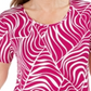 JM Collection Women's Printed Short Sleeve T-Shirt Pink Size X-Small