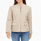 Charter Club Women's Pocketed Solid Zip up Coat Brown Size Petite Small