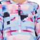 JM Collection Women's Printed Pleated Back Blouse Purple Size Small