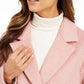 Charter Club Women's Button Front Coat Pink Size Petite S/M