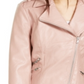 INC International Concepts Women's Motorcycle Coat Pink Size X-Small
