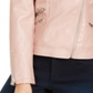 INC International Concepts Women's Motorcycle Coat Pink Size X-Small