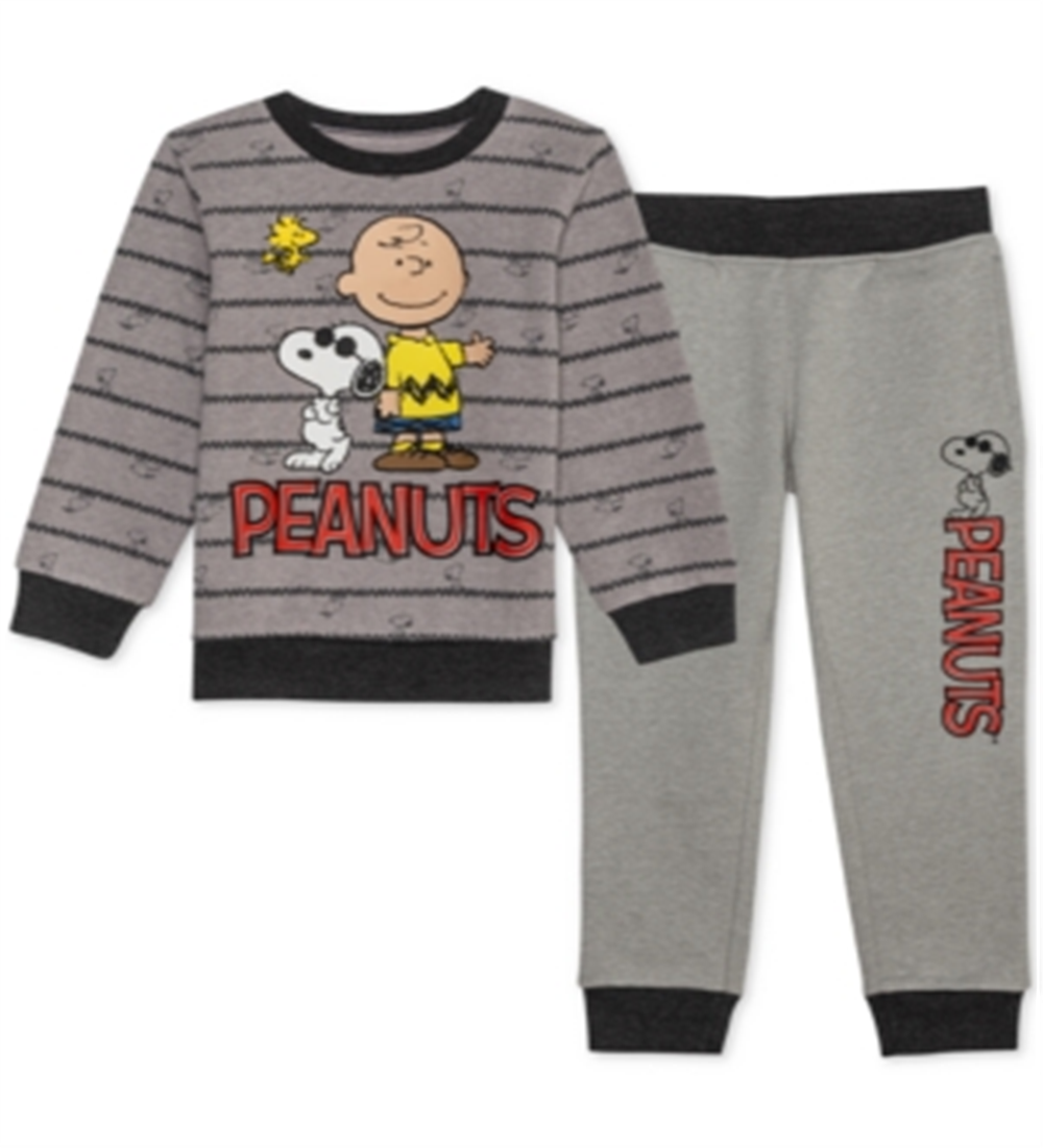 Peanuts Little Boy's 2 Pc Sweatshirt & Joggers Set Gray Size 7