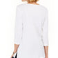 Karen Scott Women's Cotton Studded Split Neck Top White Size XS
