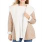 Style & Co Women's Hooded Sherpa Lined Cardigan Brown Size M