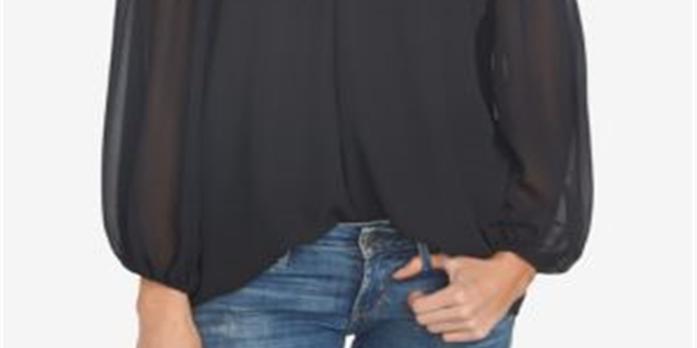 1.STATE Women's Off the Shoulder Halter Neck Blouse Black