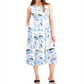 Alfani Women's Printed Fit & Flare Dress Blue Size 10 Petite
