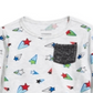 First Impressions Toddler Boy's Star Print Pocket T-Shirt Gray Size 4T