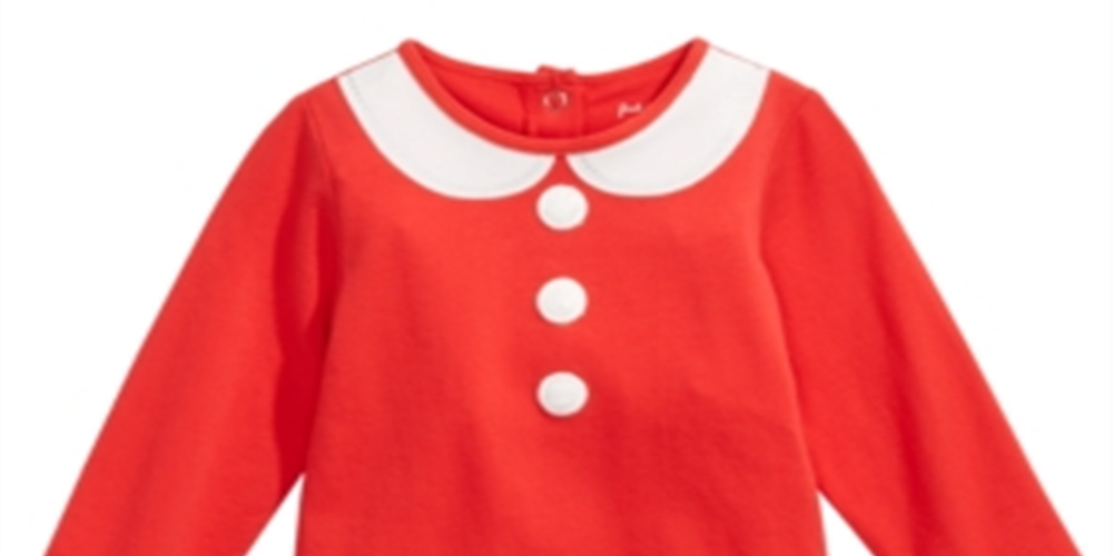 First Impressions Baby Girl's Mrs. Claus Bodysuit Red Size 3-6 Months