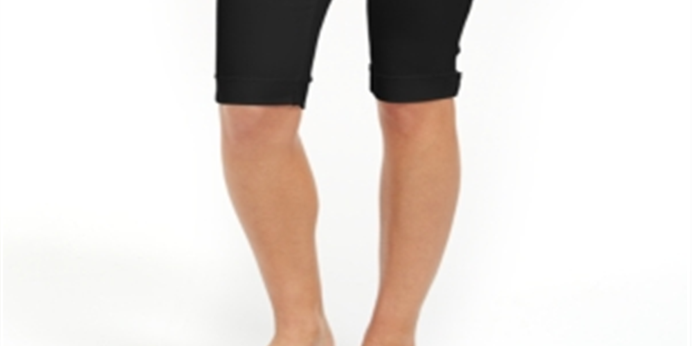Style & Co Women's Cuffed Skimmer Denim Shorts -Black Size 4