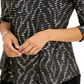 JM Collection Women's Striped Cold Shoulder Top Black Size Medium