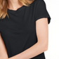 Maison Jules Women's Tie Back Solid T-Shirt Black Size Small