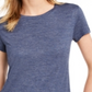 Maison Jules Women's Tie Back Solid T-Shirt Blue Size Medium