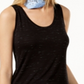 Maison Jules Women's Scoop Neck Tank Black Size XX-Large