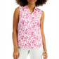 Charter Club Women's Toile Print Sleeveless Shirt Pink Size 12