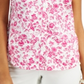 Charter Club Women's Toile Print Sleeveless Shirt Pink Size 12