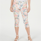 Charter Club Women's Lush Petals Capri Pants White Size 6 Petite
