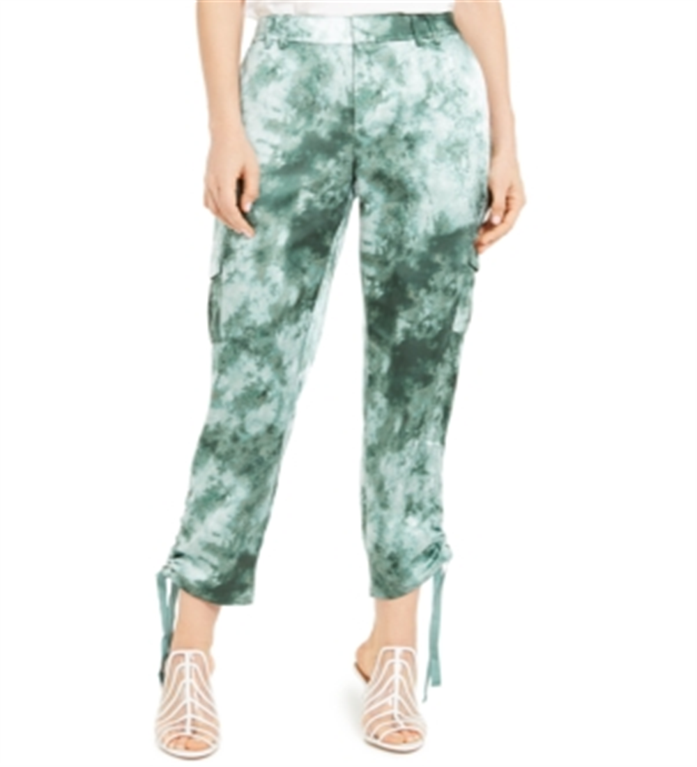 INC International Concepts Women's Tie Dye Joggers Green Size M
