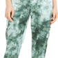 INC International Concepts Women's Tie Dye Joggers Green Size M