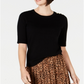 Charter Club Women's Button Shoulder Sweater Black Size XX-Large