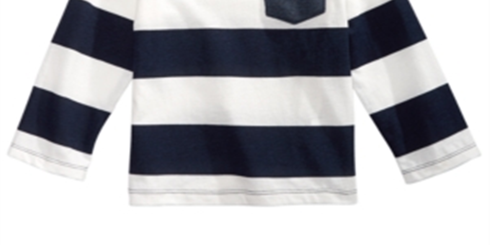 First Impressions Baby Boy's Cotton Rugby Stripe T-Shirt Blue Size 6-9 Months
