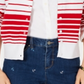 Charter Club Women's Striped Cardigan Blue Size L