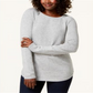 Karen Scott Women's Long Sleeve Scoop Neck Top Gray Size X-Large