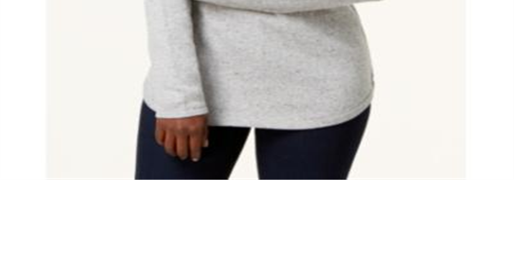 Karen Scott Women's Long Sleeve Scoop Neck Top Gray Size X-Large