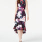 Calvin Klein Women's Floral High Low Dress -Purple Size 8
