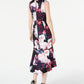 Calvin Klein Women's Floral High Low Dress -Purple Size 8