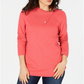 Karen Scott Women's Cotton Envelope Neck Sweater Pink Size XX-Large