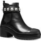 Michael Kors Women's Glenn Leather Lug Sole Ankle Boots Black Size 5M