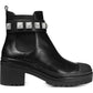 Michael Kors Women's Glenn Leather Lug Sole Ankle Boots Black Size 5M
