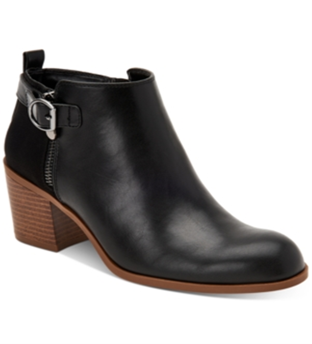 Style & Co Women's Onyaa Block Heel Booties Shoes Black Size 7 M