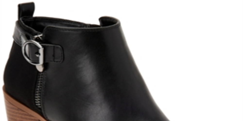Style & Co Women's Onyaa Block Heel Booties Shoes Black Size 7 M