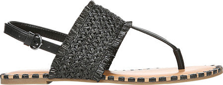 Carlos By Carlo Santana Women's Jayne Thong Sandal -Black  Size 9.5 M