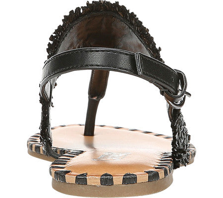 Carlos By Carlo Santana Women's Jayne Thong Sandal -Black  Size 9.5 M