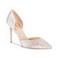 Badgley Mischka Women's Alexandra Embelished Pointed Toe Pump Champagne Beige Size 7 M