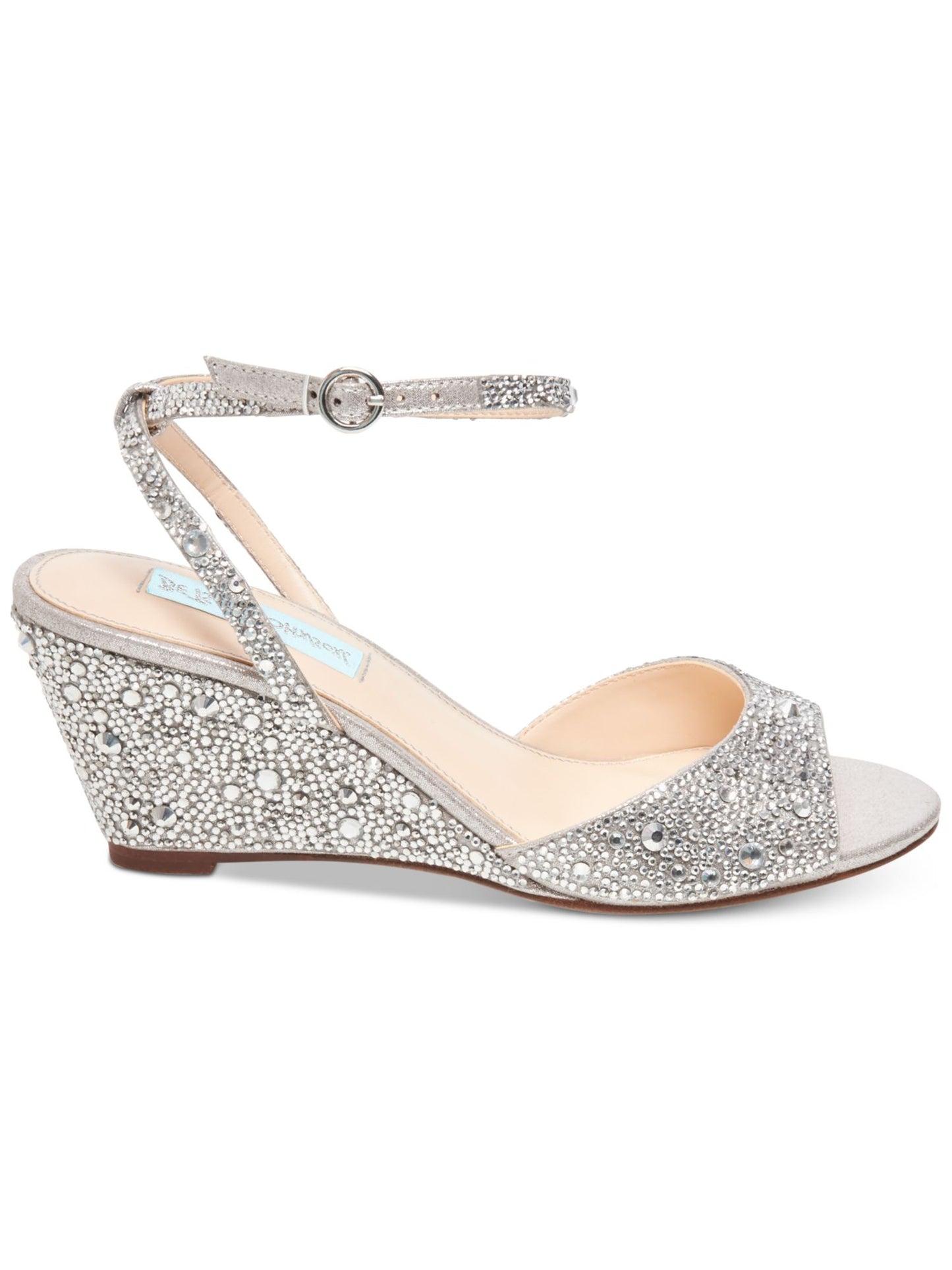 Blue by Betsey Johnson Elora Sandal Silver Size 11 M