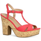 Sun + Stone Women's Jamie Strappy Platform Sandals Orange Size 8.5 M