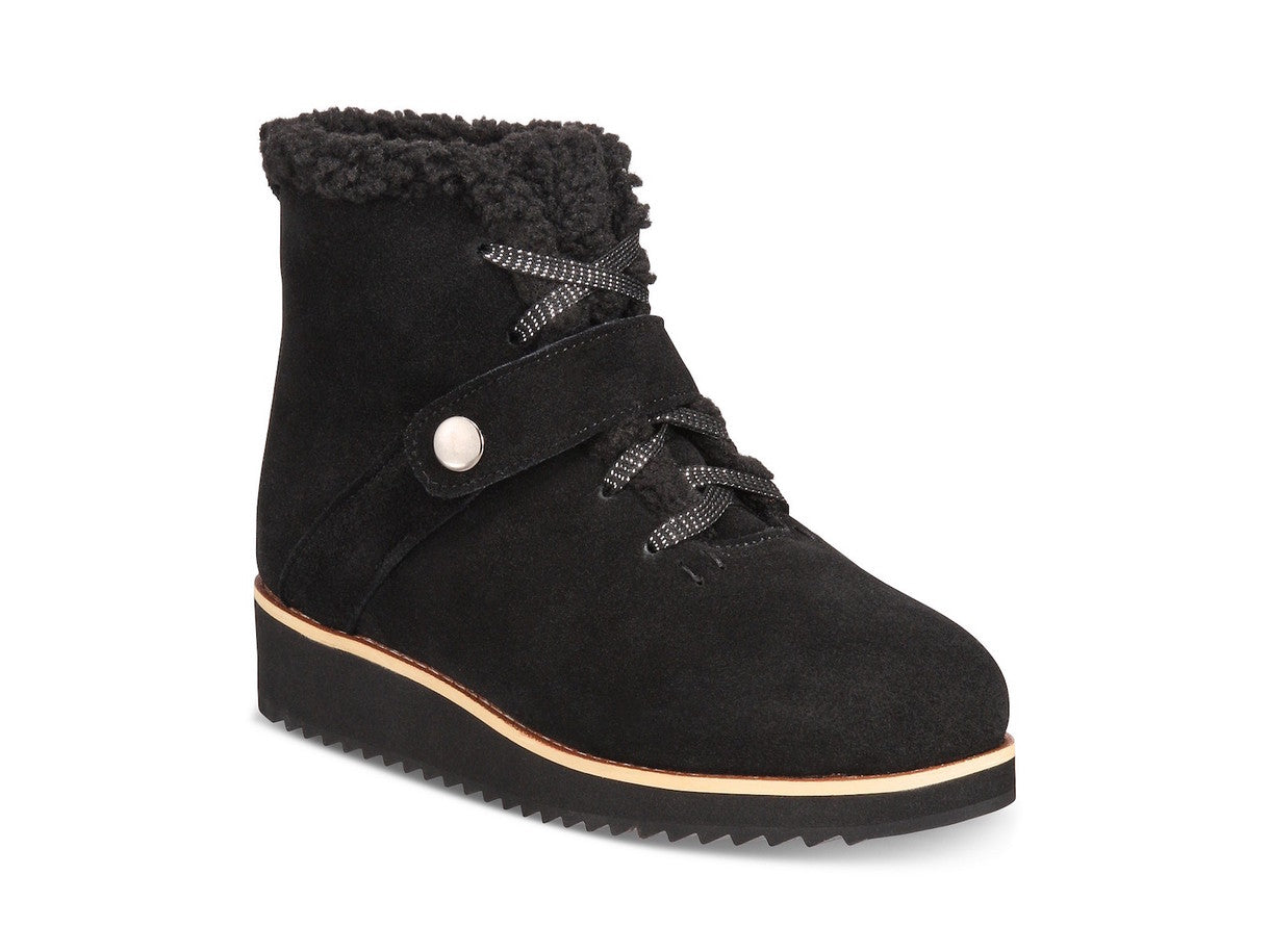 Style & Co Women's Elissaa Leather Closed Toe Ankle Cold Weather Boots Black Size 8 M