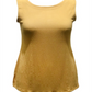 JM Collection Women's Stretch Sleeveless Scoop Neck Tank Top Yellow Size X-Large