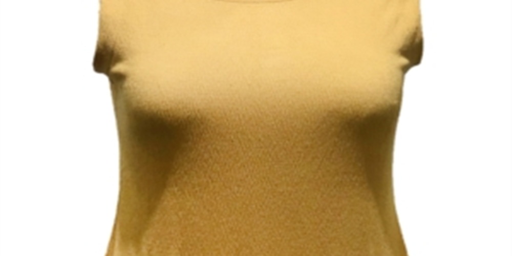 JM Collection Women's Stretch Sleeveless Scoop Neck Tank Top Yellow Size X-Large