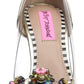 Betsey Johnson Women's Jane Fabric Pointed Toe Special Occasion Slide Sandals Yellow Size 7.5