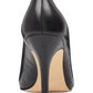 NINE WEST Womens Cushioned Pointed Toe Stiletto Slip-on Leather Dress Heels Black Size 8 M