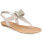 Material Girl Women's Shayleen Open Toe Casual T-Strap Sandals Gray Size 7.5M