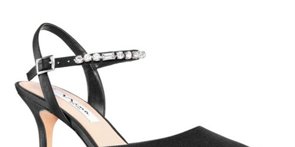 Nina Women's Tonya Rhinestone Pointed Toe Evening Pumps Black Size 8 M